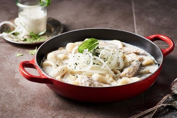 Cream Tteokbokki  奶油辣炒年糕（培根、香肠）