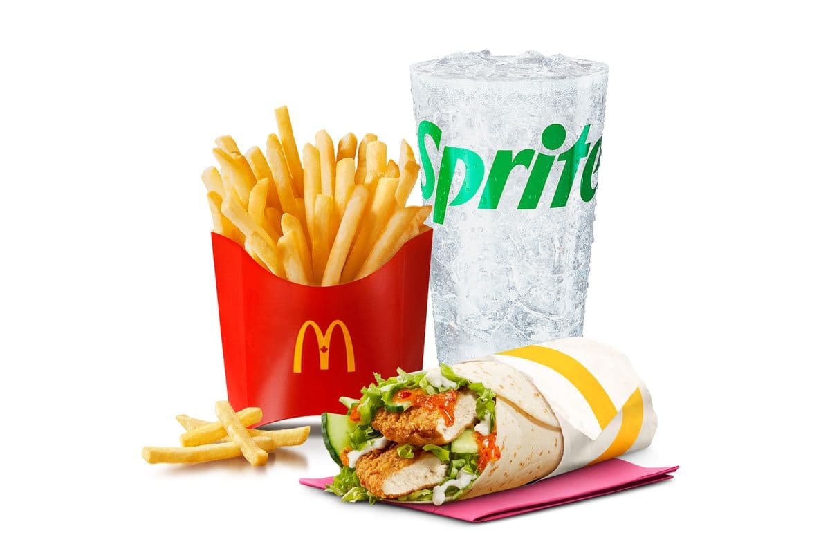 Sweet Chili McWrap with Crispy Chicken Extra Value Meal  [940-1150 Cals]