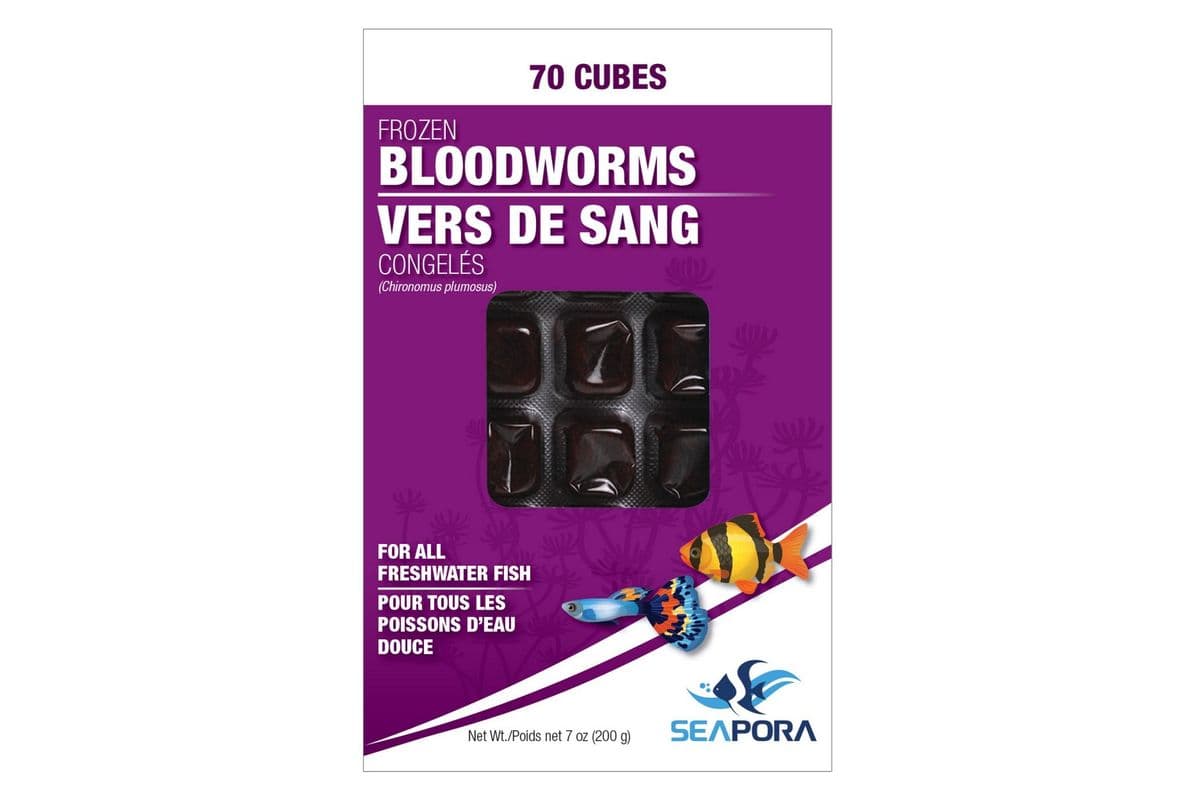 Seapora Frozen Bloodworms (70 Cubes) (200 g)