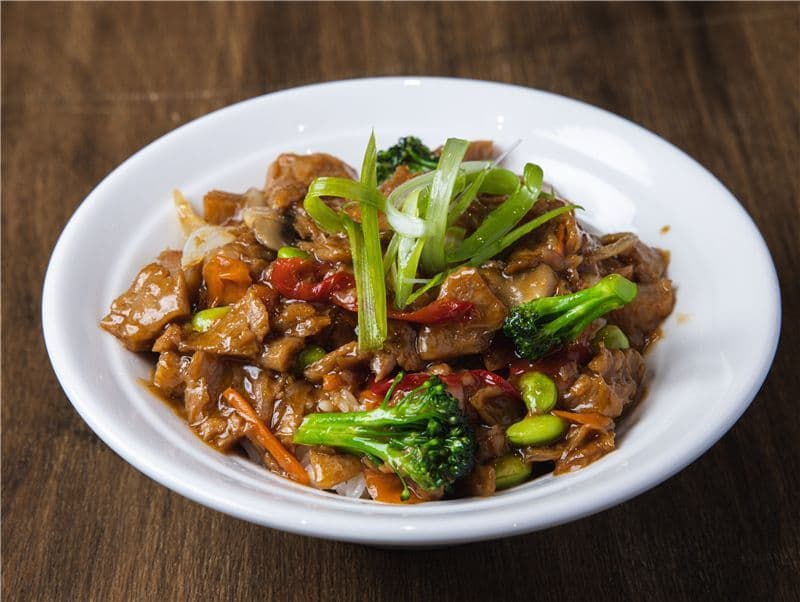 Vegan Chicken Teriyaki Don