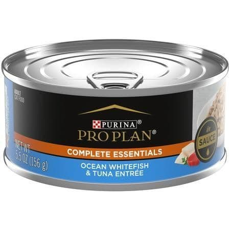 Purina Pro Plan Cat Canned Complete Essentials Ocean Whitefish & Tuna Entrée in Sauce 156 g