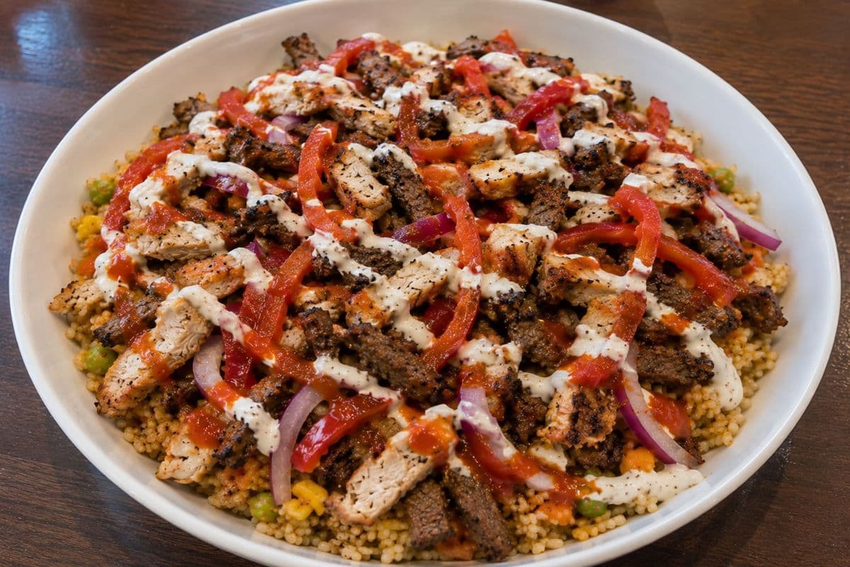 Chicken & Beef Mix Rice Bowl