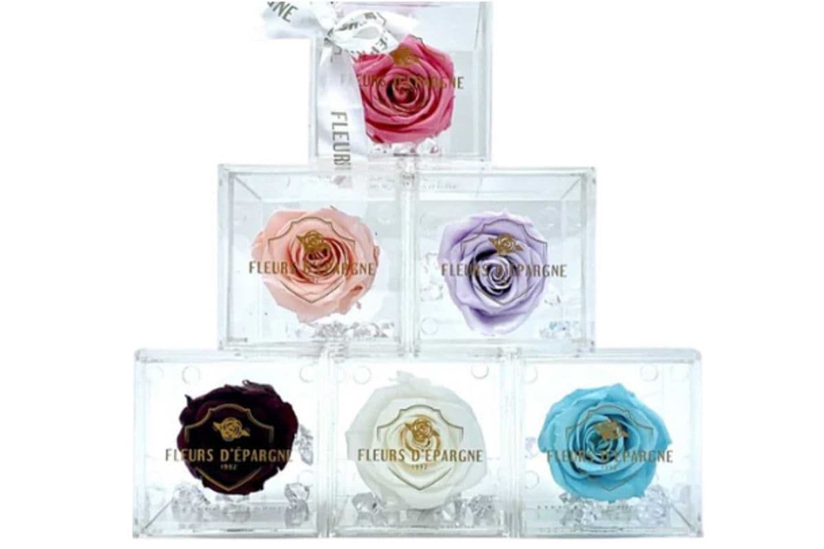 Luxe Crystal Rose Box (7x7x6.7 cm)