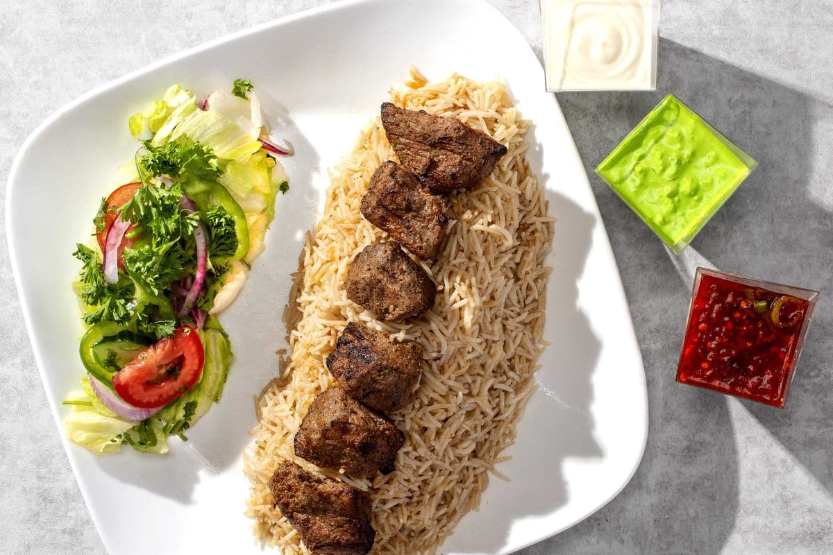 Beef Tikka Kabob Plate