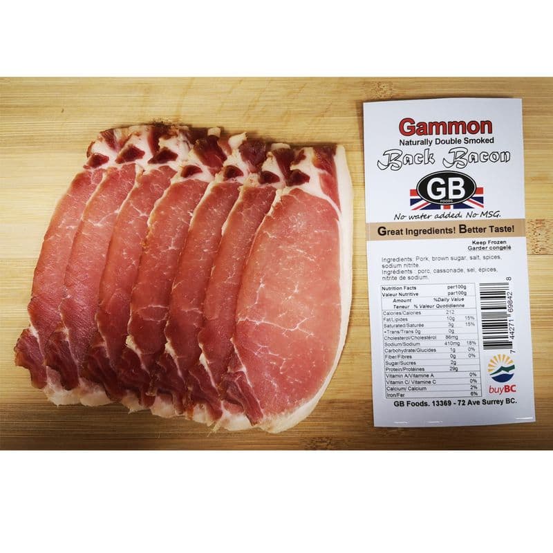 GB Foods - Double Smoked Gammon Back Bacon Rashers