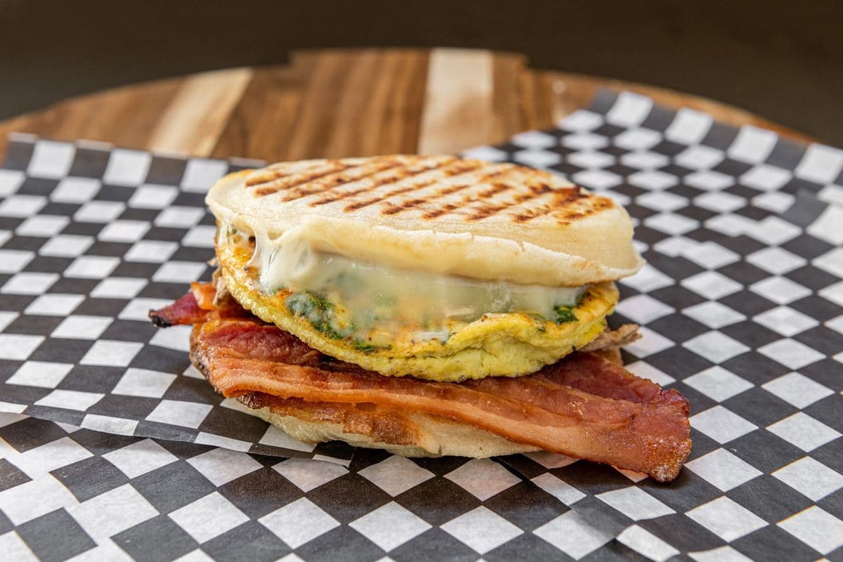 Maple Bacon Crumpet Sandwich