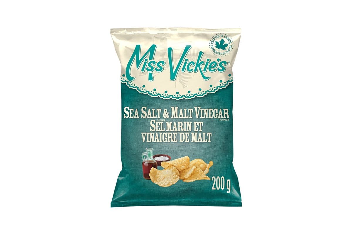 Miss Vickie's Sea Salt and Malt Vinegar Chips (200 g) 1000091