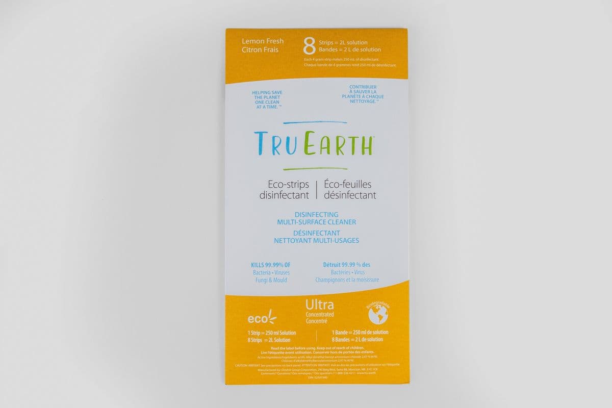 TruEarth Eco Strips, Disinfectant Multi Surface Cleaner (8 Strips = 2L solution)