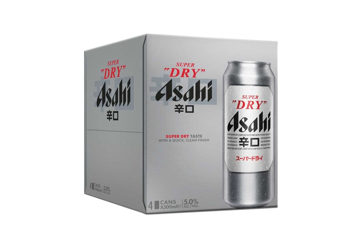 Asahi (4 x 500 ml Cans)