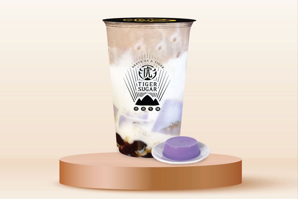 Top 9 Taro Pudding Milk with Boba & Cream Mousse