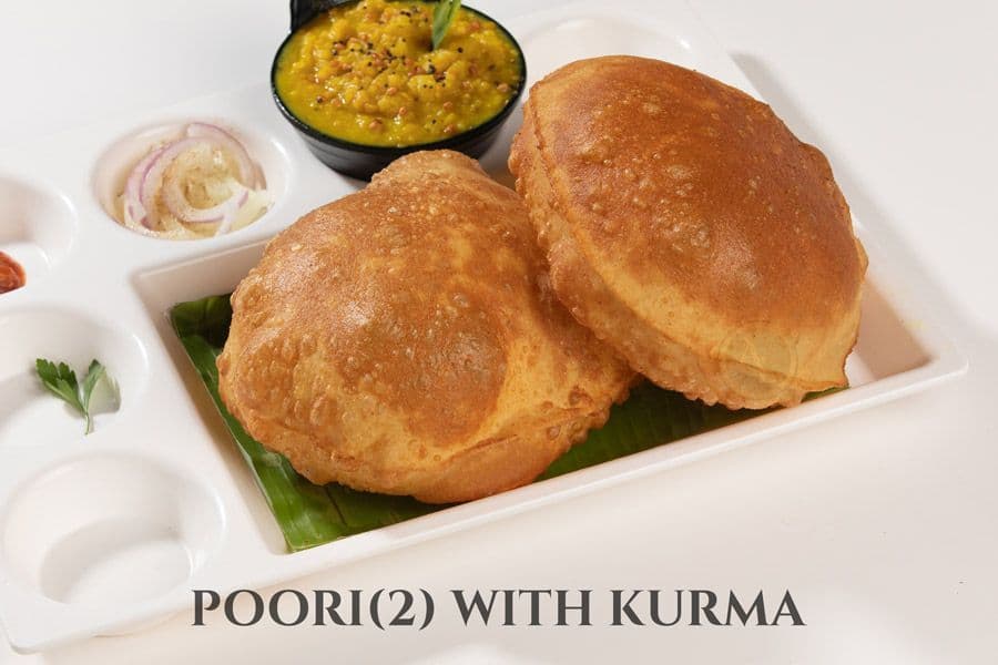 Poori (2) with Kurma
