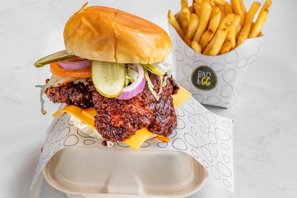 Korean Firefly Burger and Fries