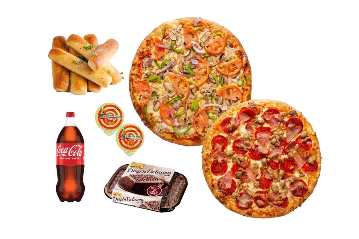 Complete Meal Deal (Two Large Pizzas)