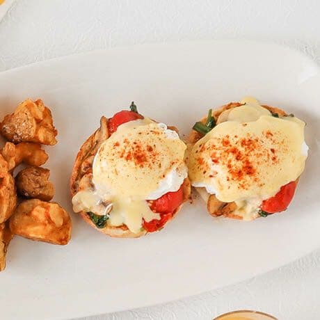 Charred Tomato & Spinach Benedict