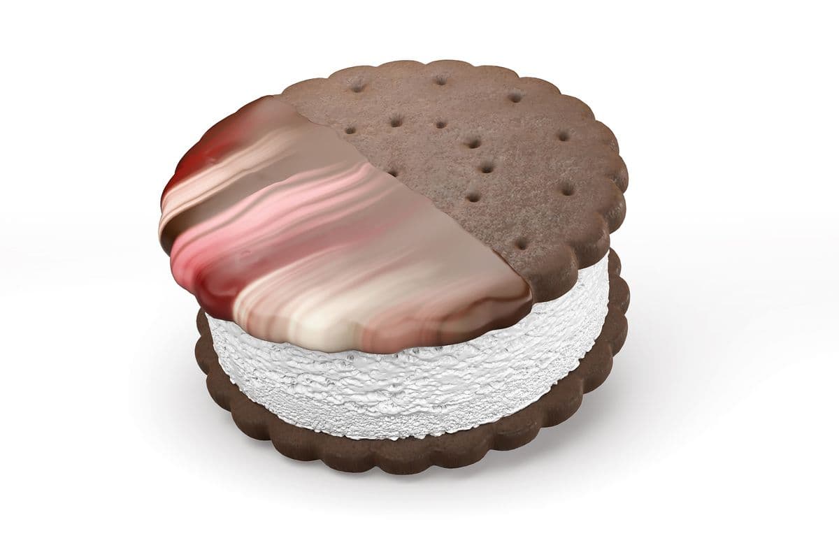 Quatre sandwichs à la vanille et au gelato / Four Gelato Vanilla Sandwiches