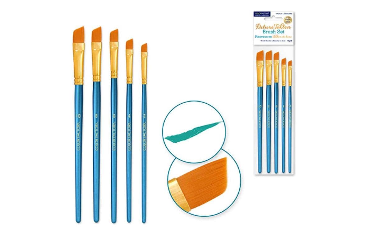 Deluxe Taklon Brush Set: Angular x5 [AB320D]