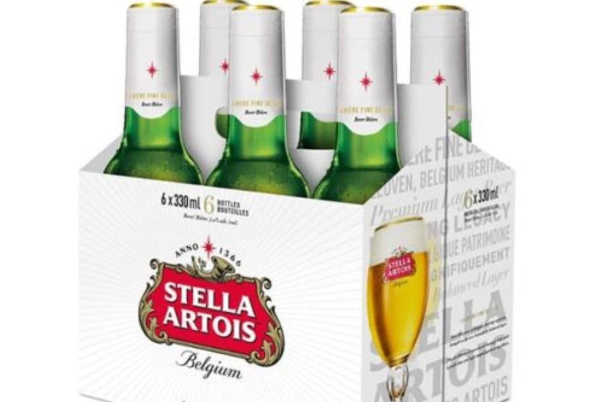 Stella Artois 6pk Btls, 6pk-330ml bottles beer (5% ABV) 6 ct (1 x 330 ml)