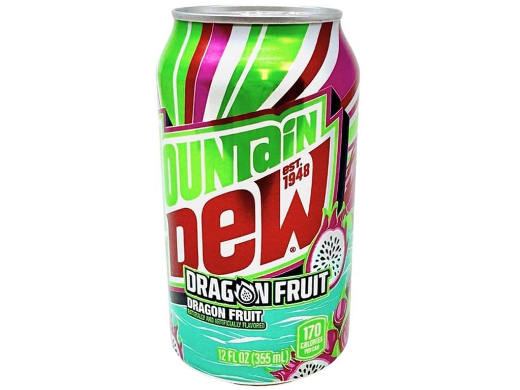 Mountain Dew Dragonfruit Soda Pop 355ml Can