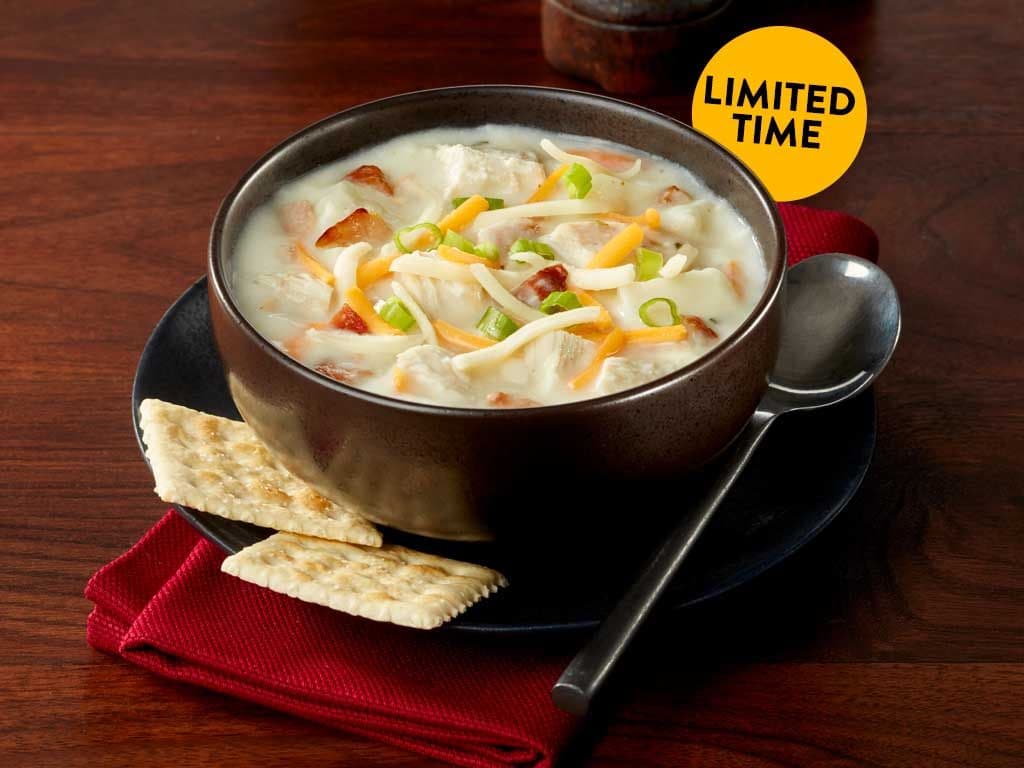 Loaded Baked Potato Soup with Chicken - Bowl