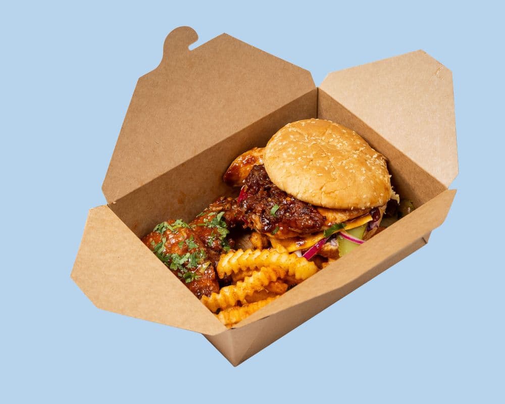 2‑Tenders + Fried Chicken Burger + Fries Combo in Peri Nice (peri peri sauce) 