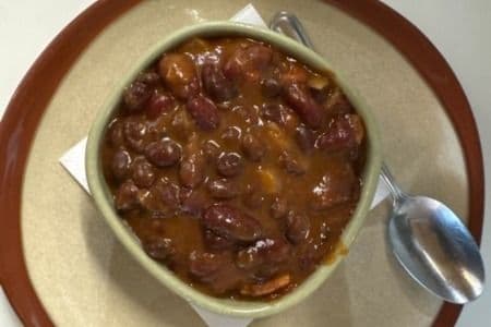 Smoked Beans with Bacon - Bowl