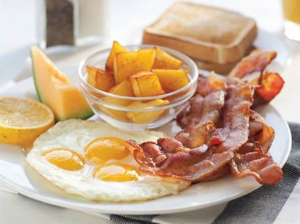 Three Eggs with Bacon
