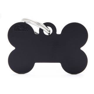 MyFamily Black Aluminum Bone Engraved Tag