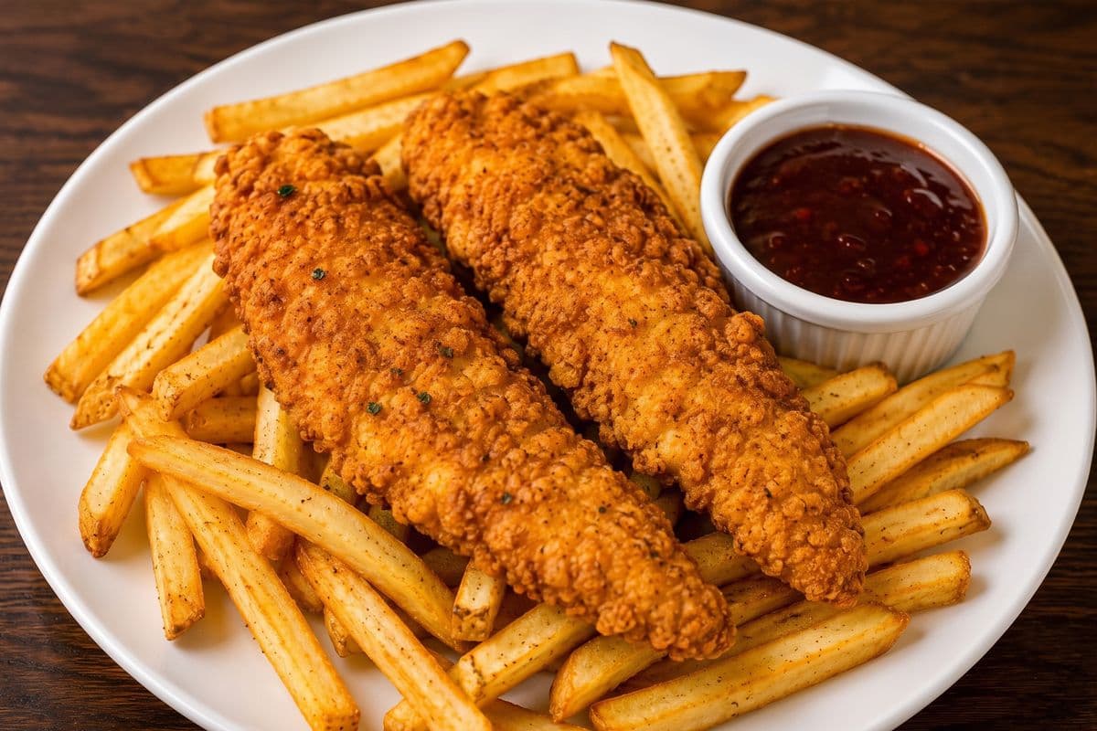 CHICKEN STRIPS (X2) & FRIES