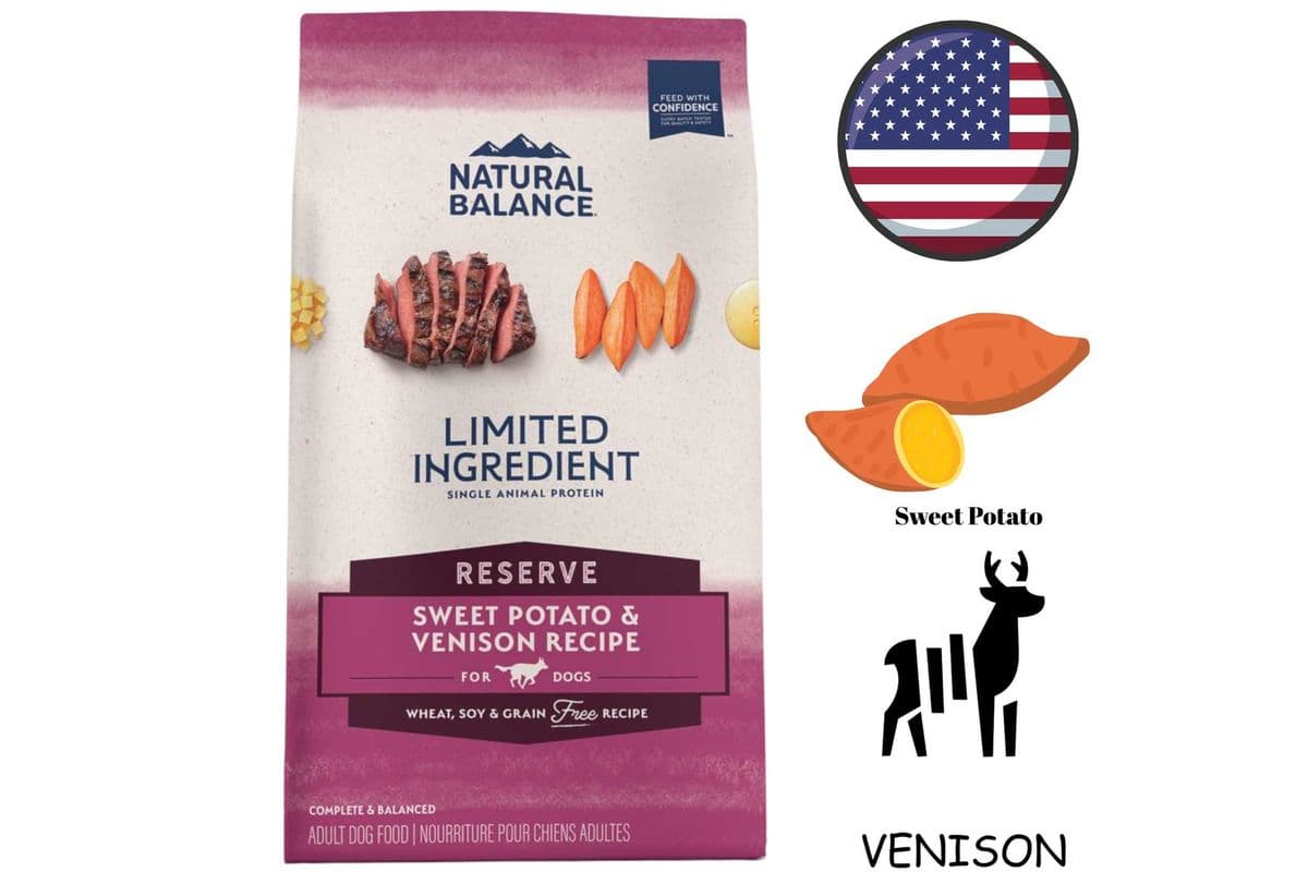 Natural Balance - Limited Ingredient Diet Sweet Potato & Venison Dry Dog Food - 4 lb
