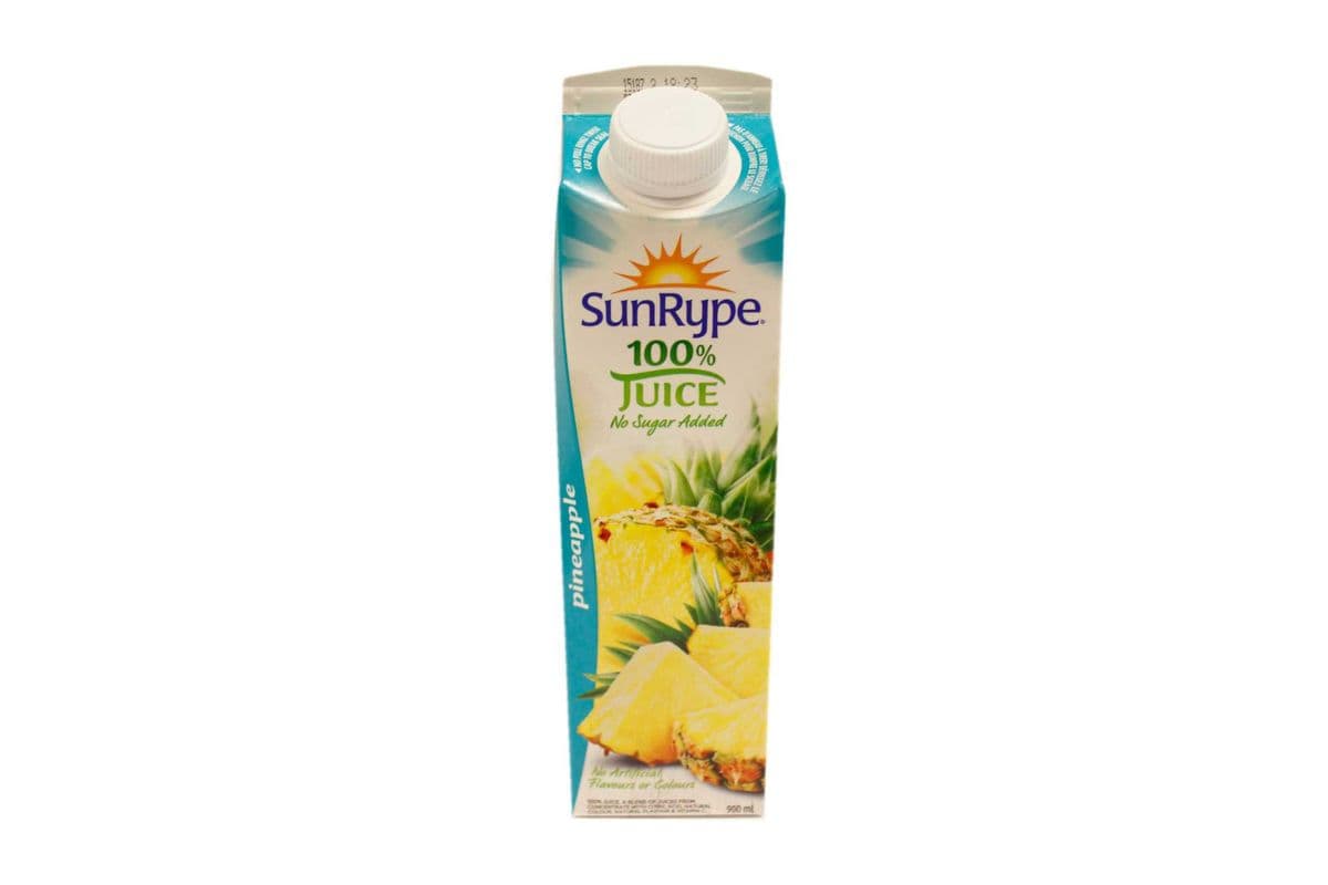 SunRype No Sugar Added 100% Pineapple Juice (900 ml)
