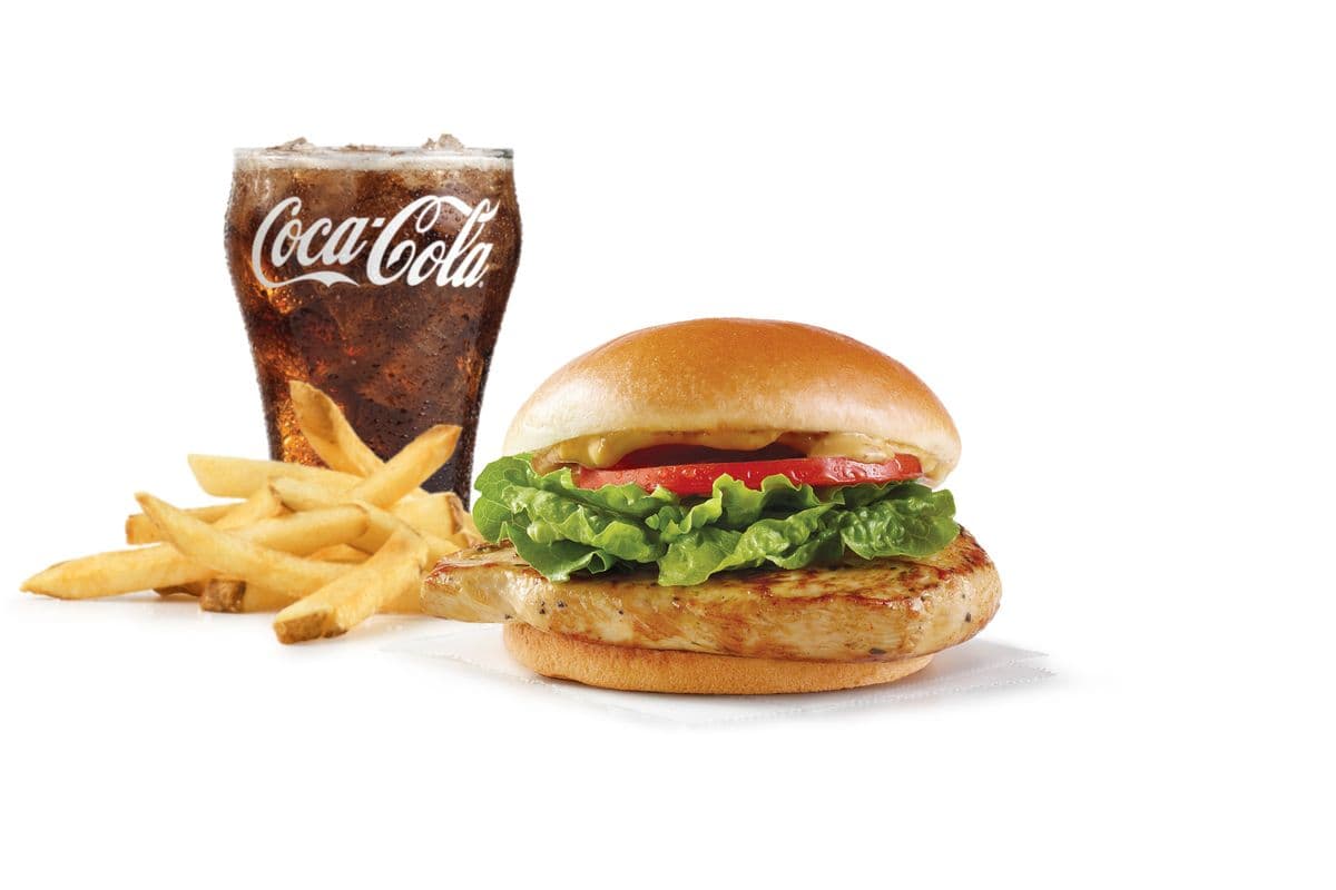 Combo sandwich de poulet grillé / Grilled Chicken Sandwich Combo (Cals: 530-940)