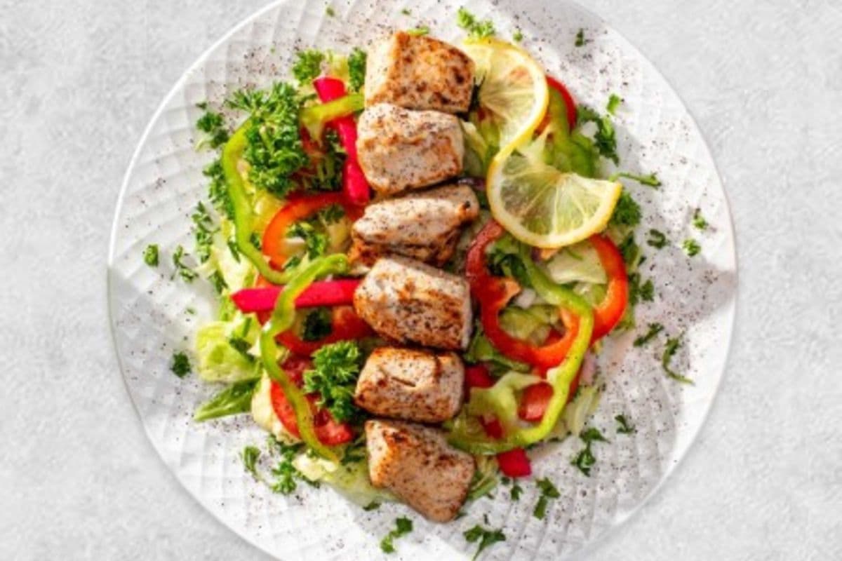 Mild- Chicken Tikka Kabob Over Salad