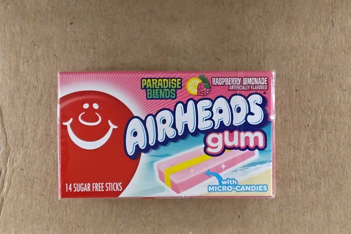 Airheads gum Raspberry lemonade.