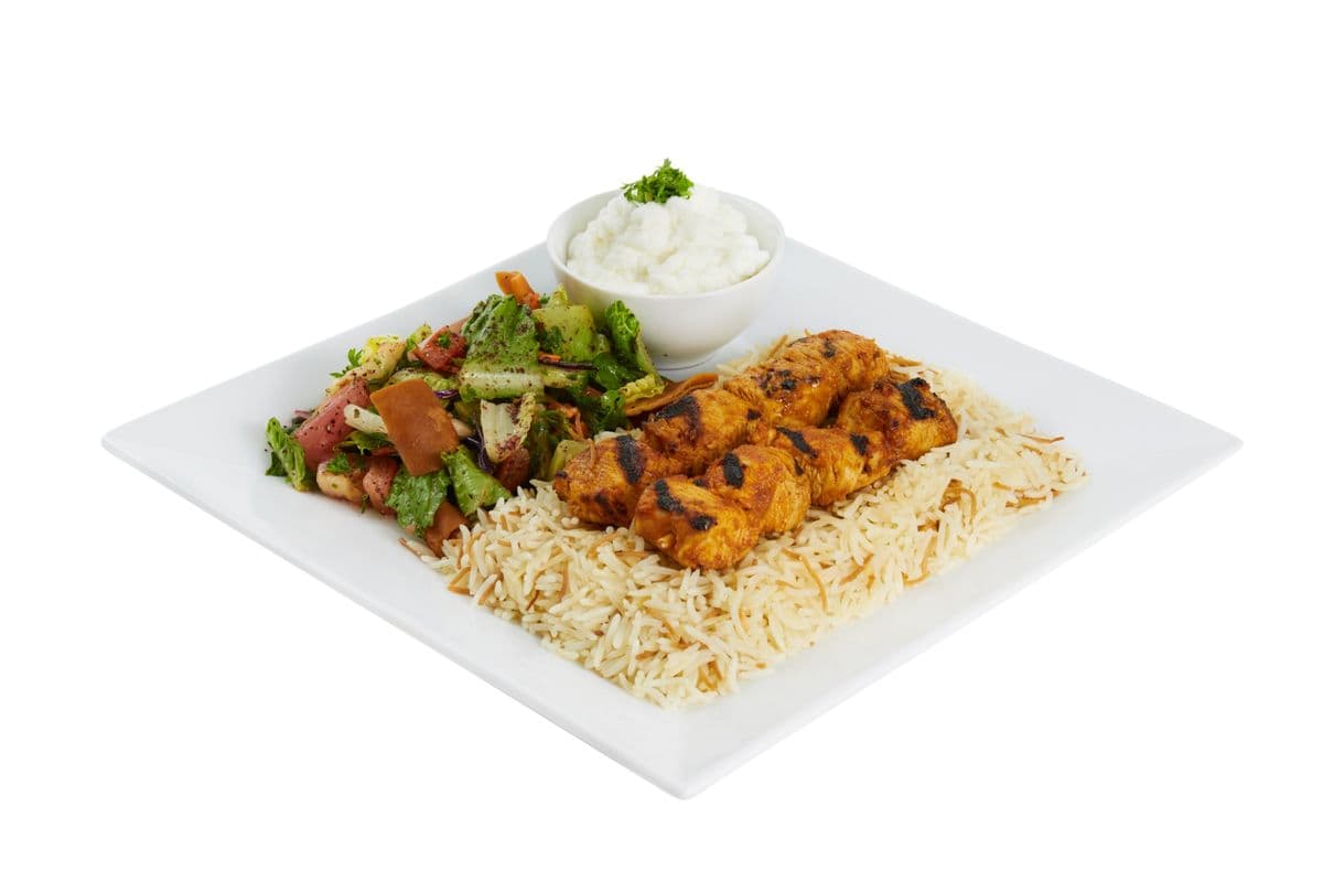 Shish Tawook (2 Skewers) Plate