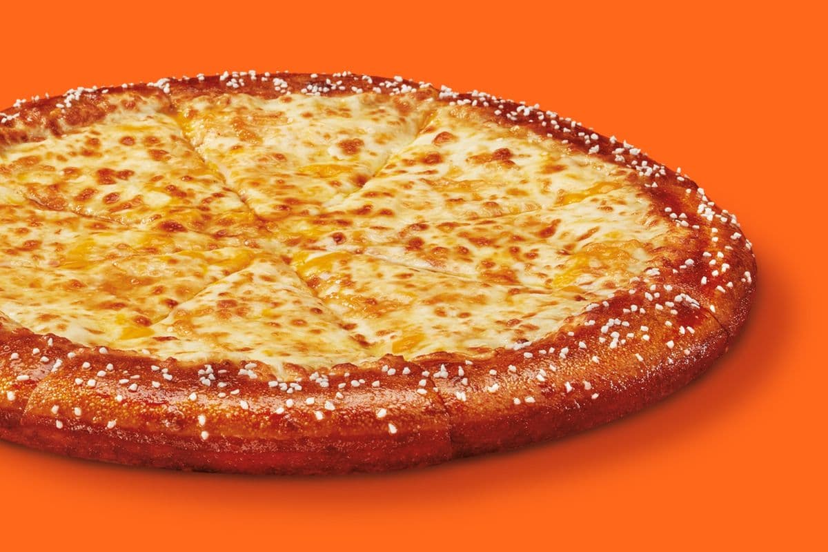 Medium Cheese Pretzel Crust Pizza made with Pizza Sauce