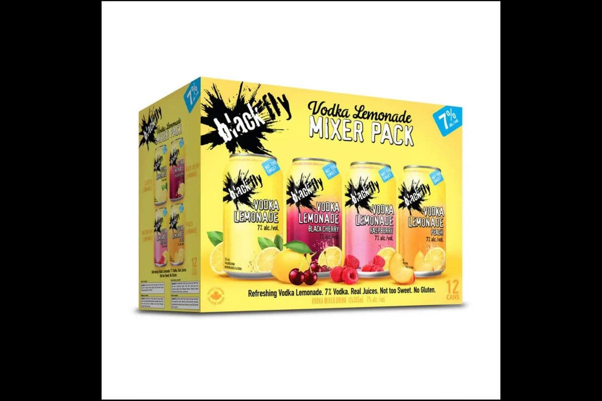 Black Fly Vodka Lemonade Mixer Pack (12 x 355 ml Cans)