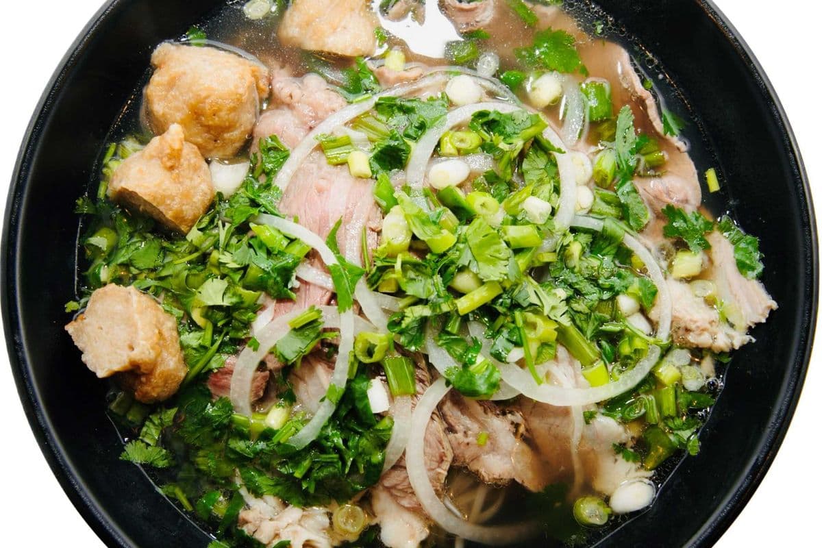 Rare Beef and Brisket Noodle Soup