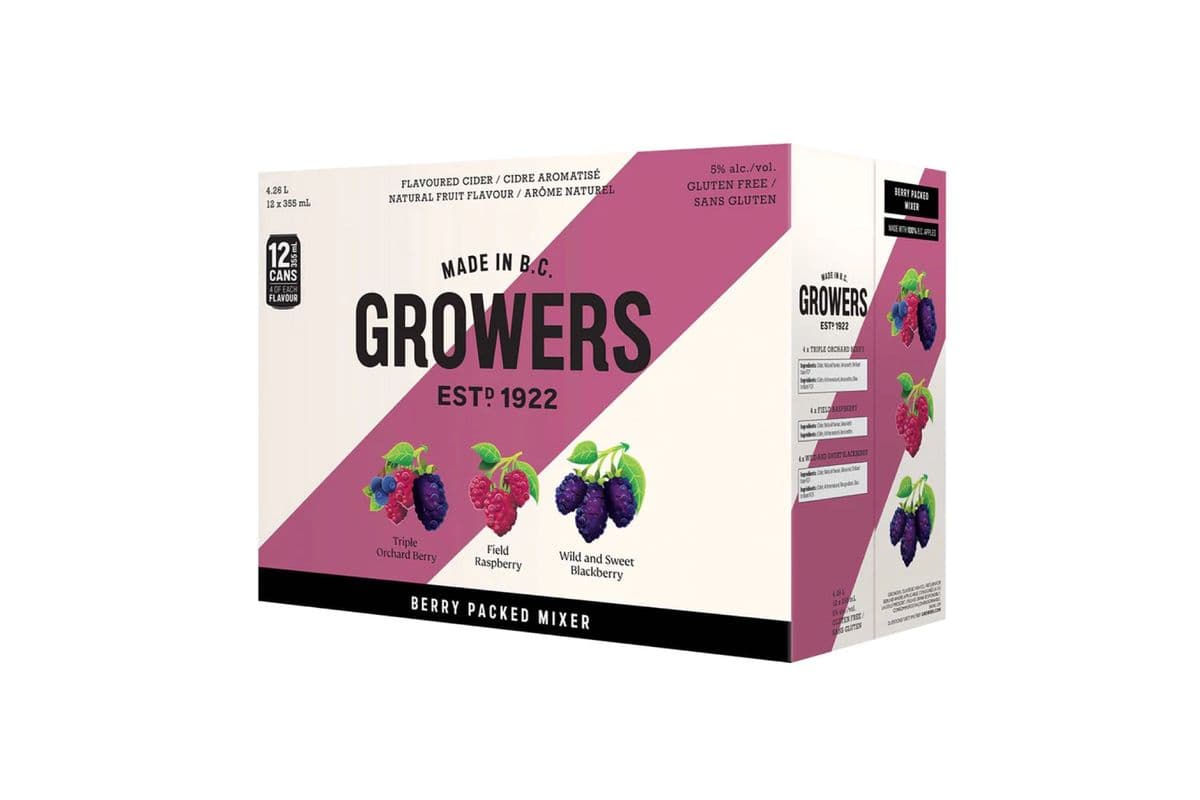 Growers Berry Mixer Pack (12 x 355ml Cans)