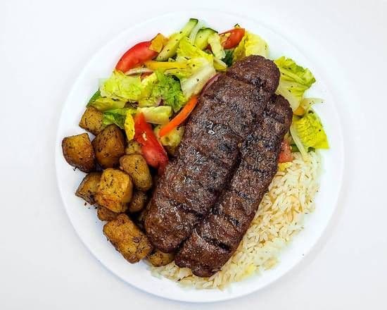 Merguez (assiette / Dish) / Assiette brochettes de poulet