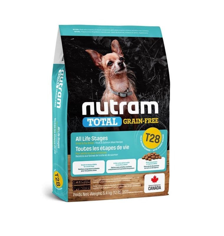 Nutram Dog Total Grain-Free T28 Small & Toy Breed Trout & Salmon Meal Recipe Adult Dog 4.4 lb