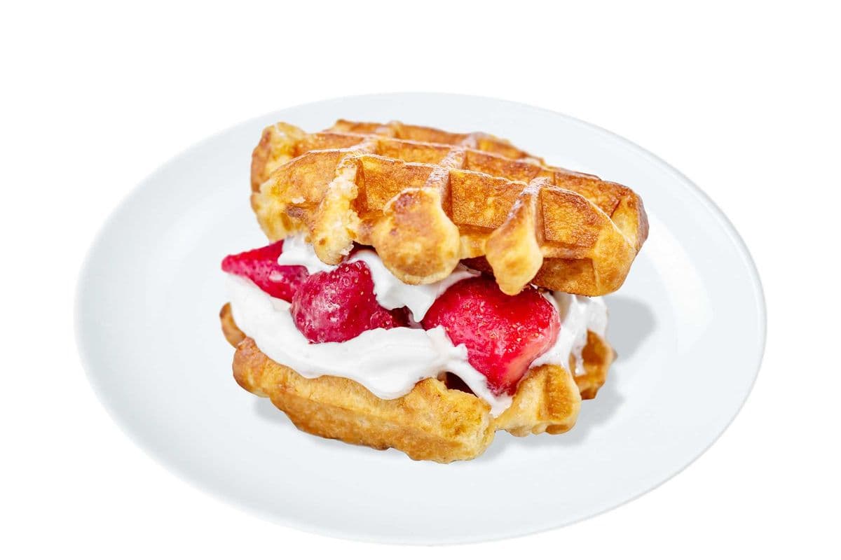 Belgian Waffle Strawberry Shortcake