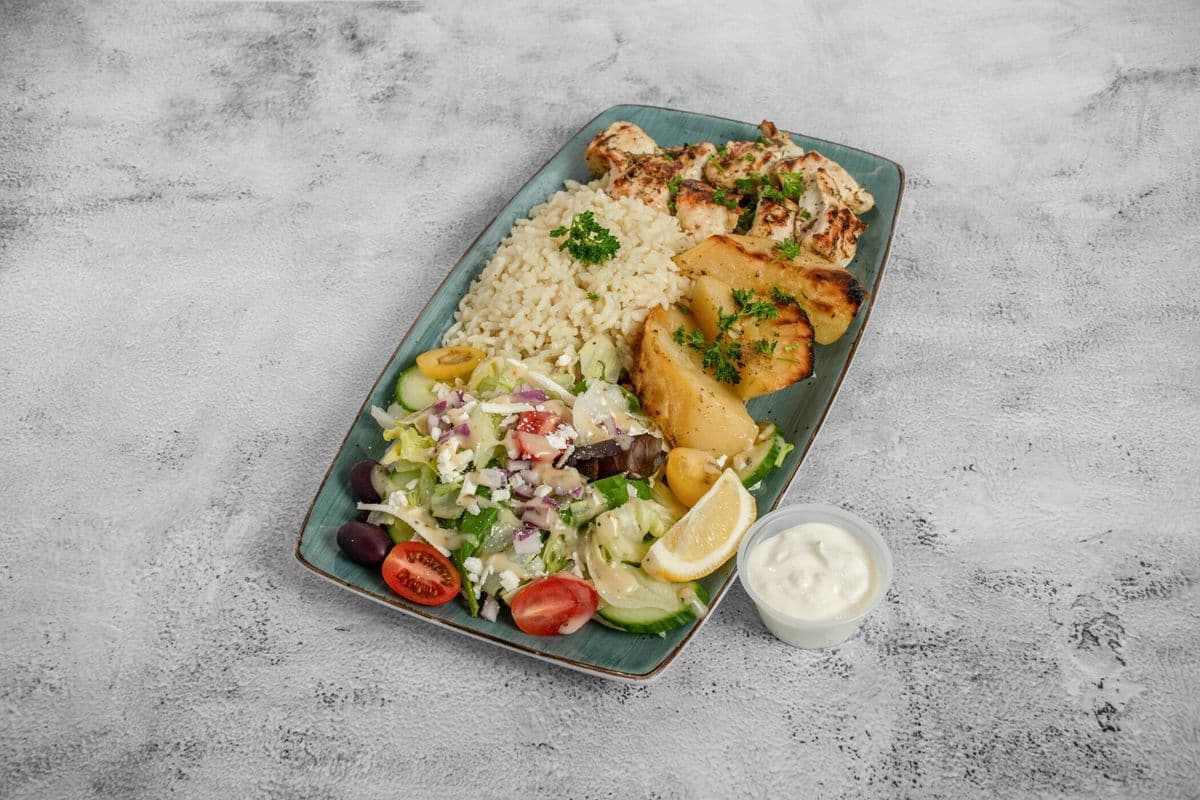 Chicken Souvlaki Meal