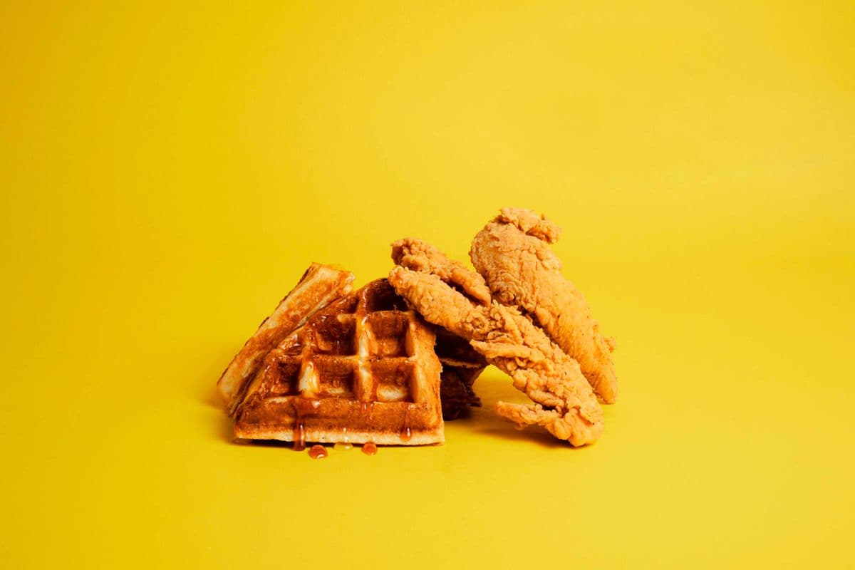 Waffles with chicken