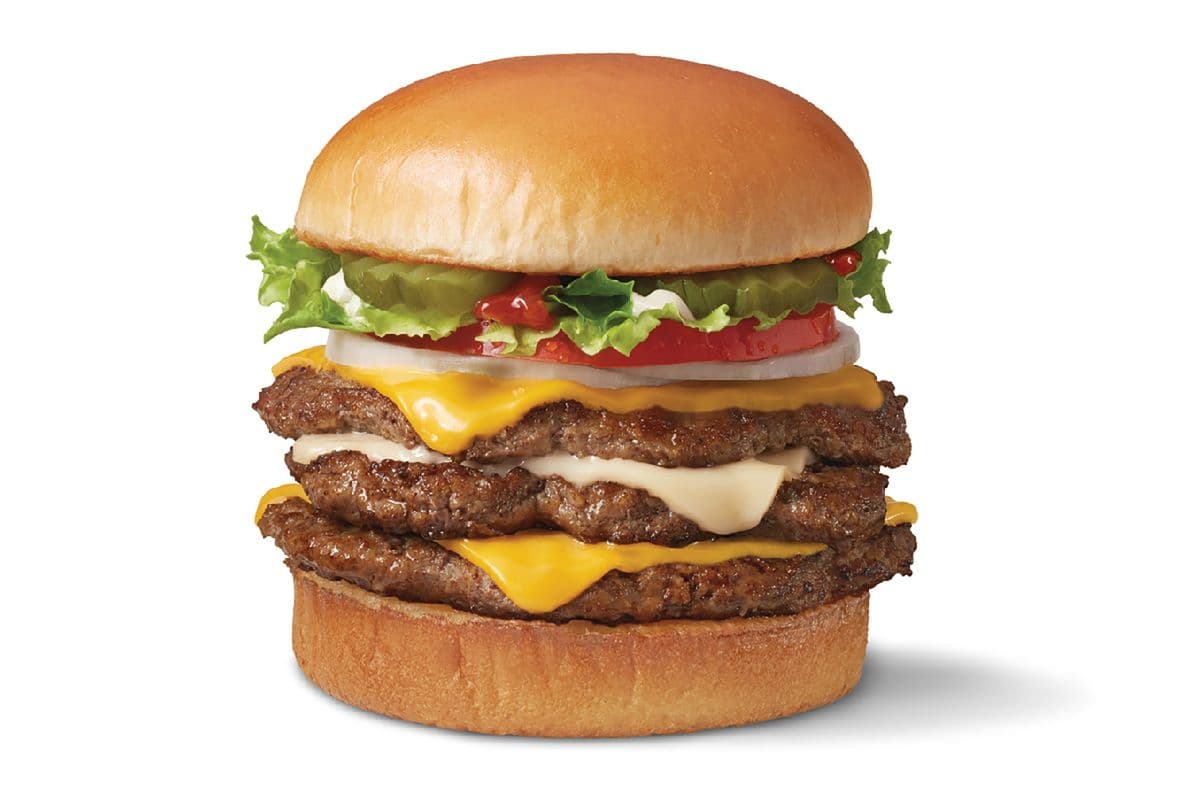 Two-Cheese Deluxe Signature Stackburger Triple