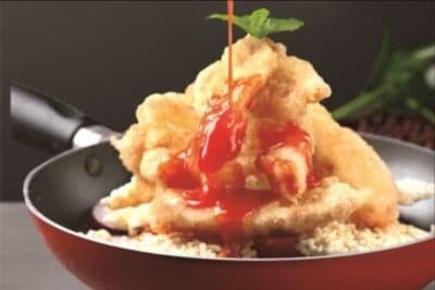 Crazy Fried Pork in Scoop / 疯狂锅包肉