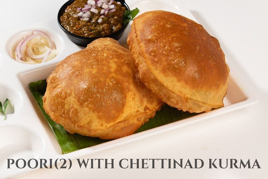 Poori (2) With Chettinad Kurma