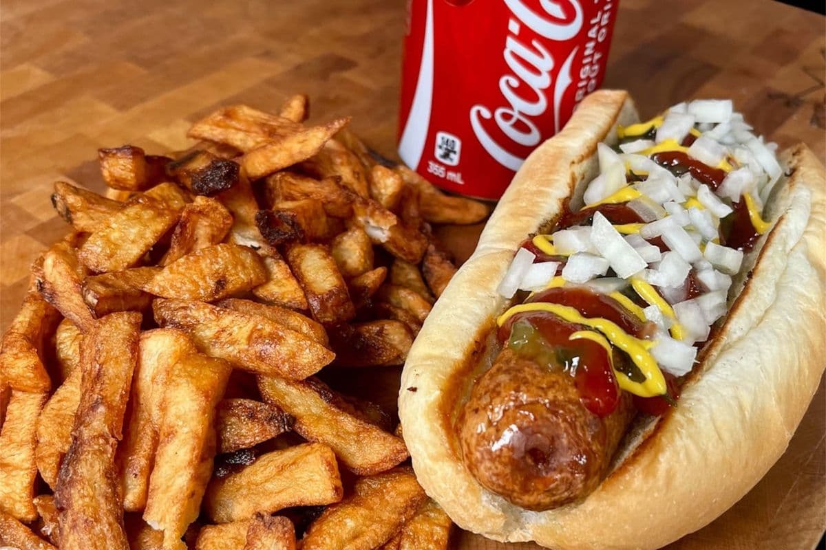 Combo#2 - Sausage on a Bun, Fries & Canned Drink