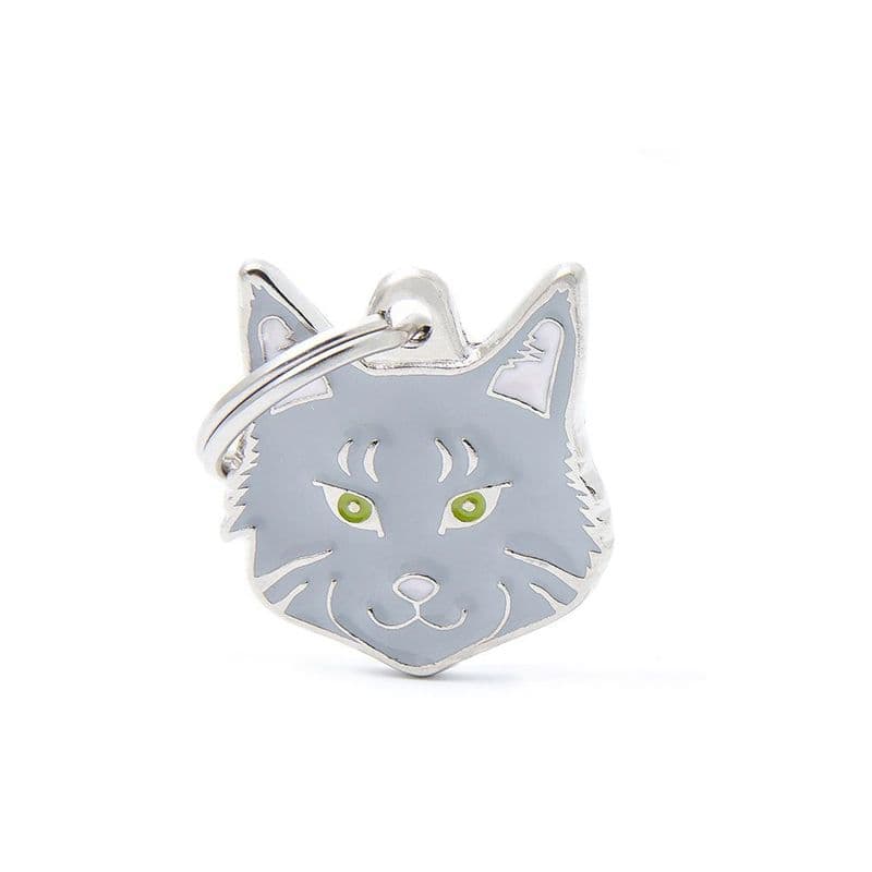 MyFamily Silver Tabby Main Coon Engraved Tag