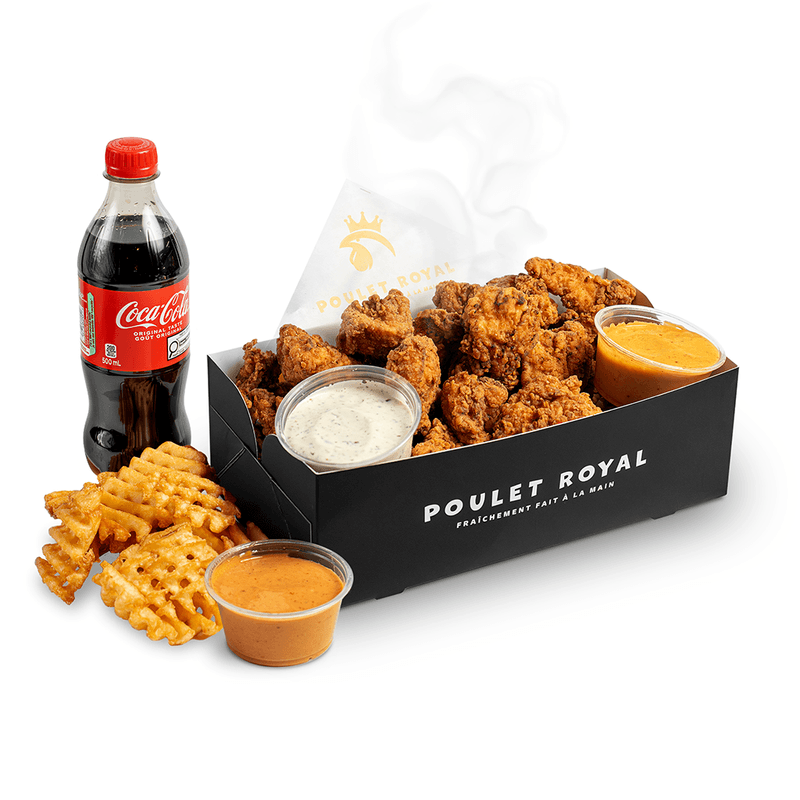 Trio Bouchées de poulet (20 morceaux) / Trio of Chicken Bites (20 pieces)
