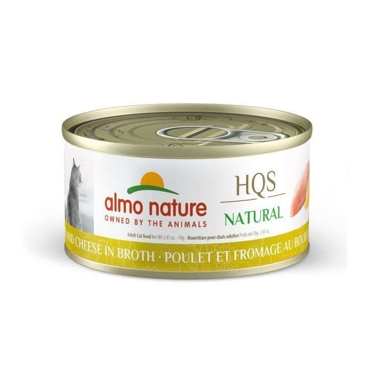 Almo Nature HQS Natural Cat Food - Chicken With Cheese In Broth 70g